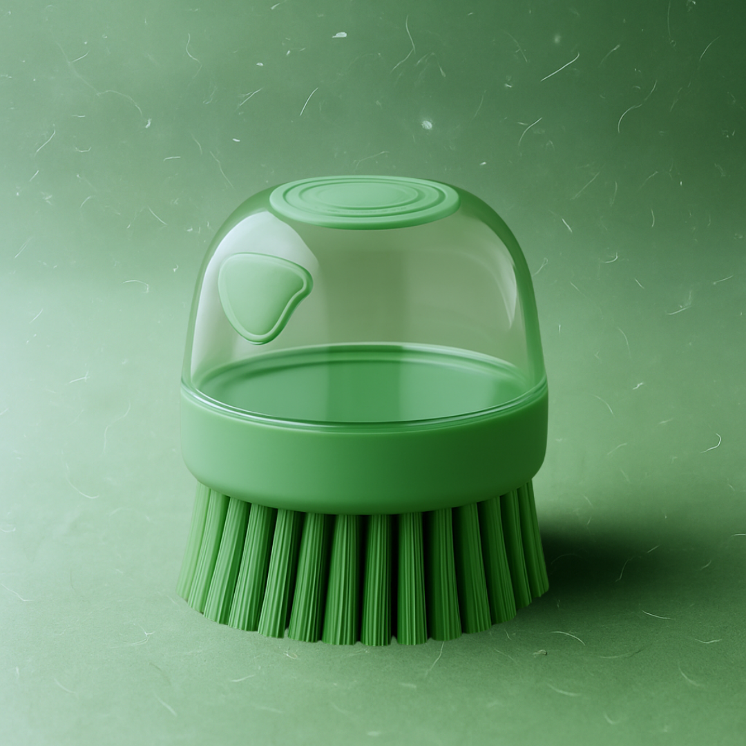 Brosse de bain pour chien/chat avec distributeur de savon
