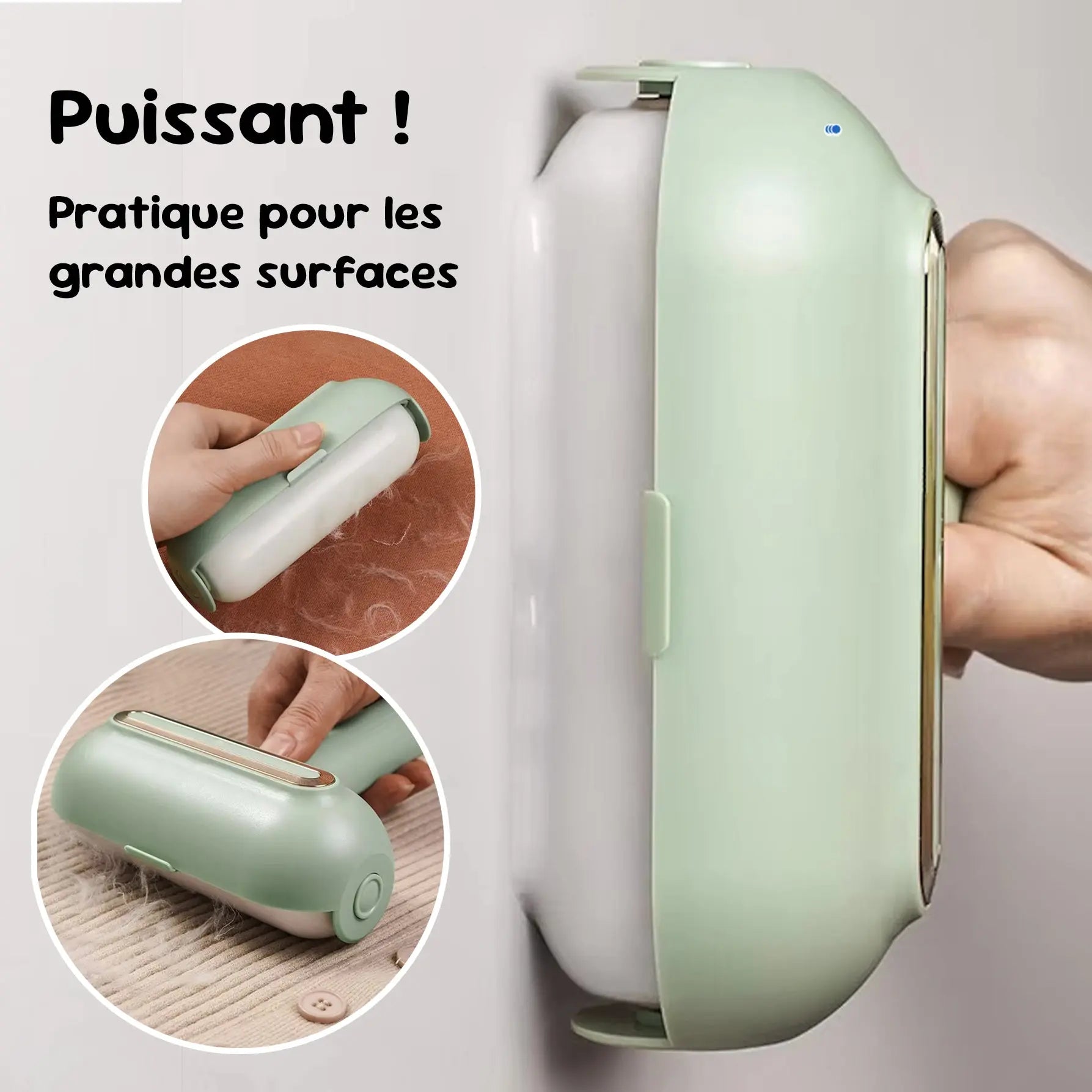 Rouleau Anti-poils et peluches réutilisable XL